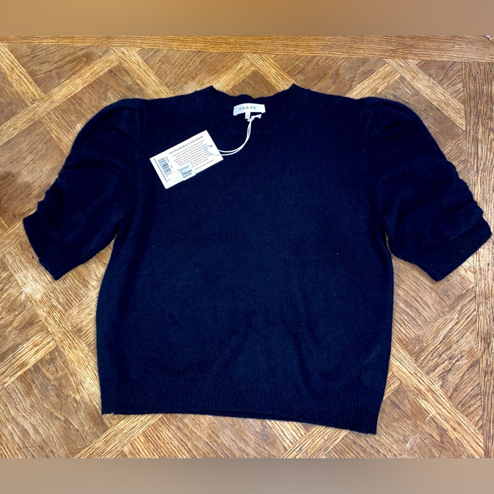 Frame Navy Cashmere Sweater - Picture 2 of 4